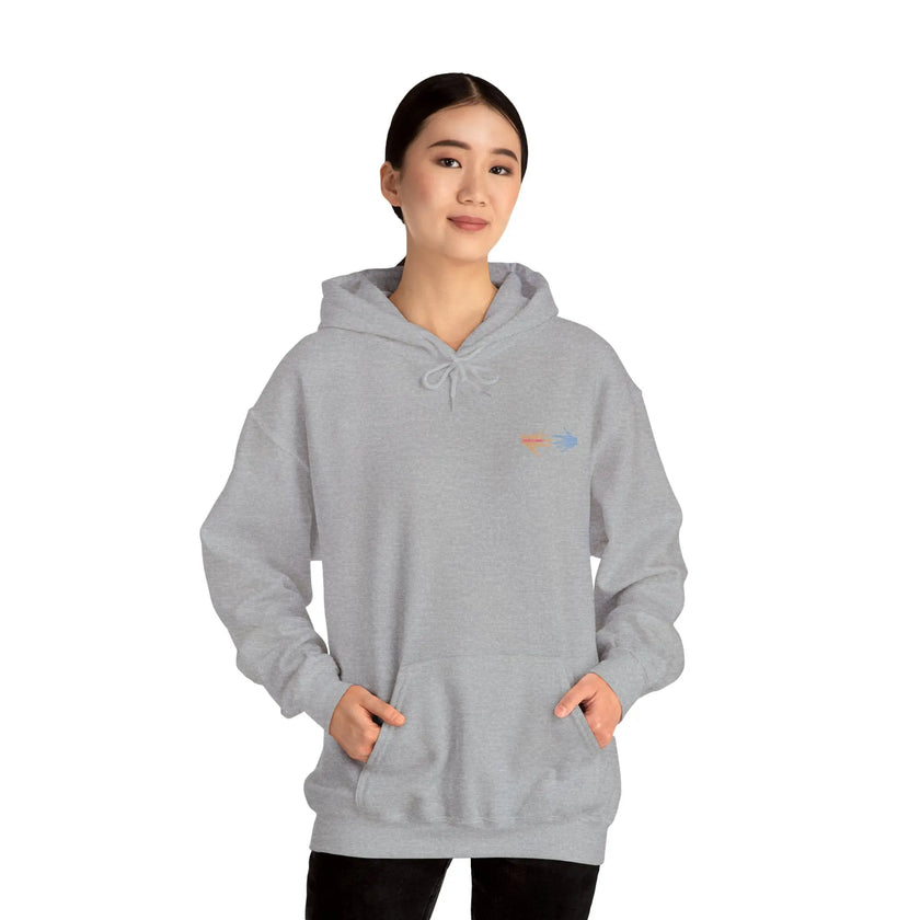 Neurospicy: Colorful Hands w/Words & Butterflies Design Hoodie  Style Ratio
