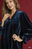 Umgee Velvet Ruffle Trim Mini Dress  Style Ratio