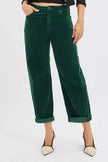 RISEN High Rise Crop Barrel Cordurory Pants  Style Ratio