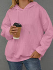 Full Size Embossed Lettering Casual Hoodie  Style Ratio