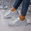 Sequin Lace Up Sneakers  Style Ratio