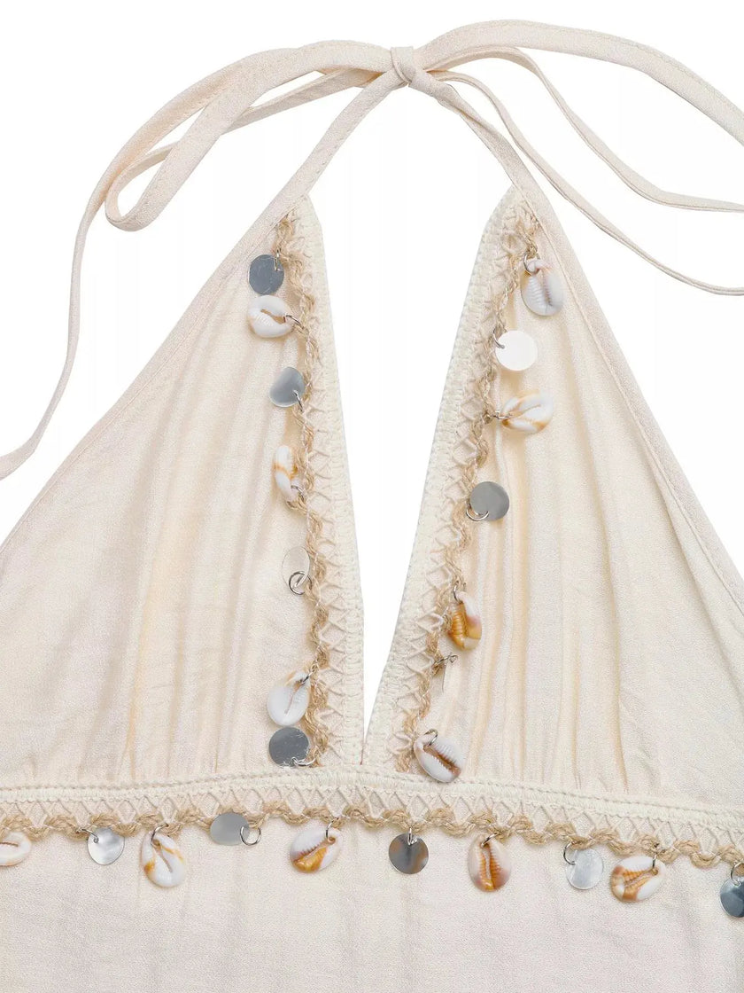 Halter Neck Tiered Dress  Style Ratio