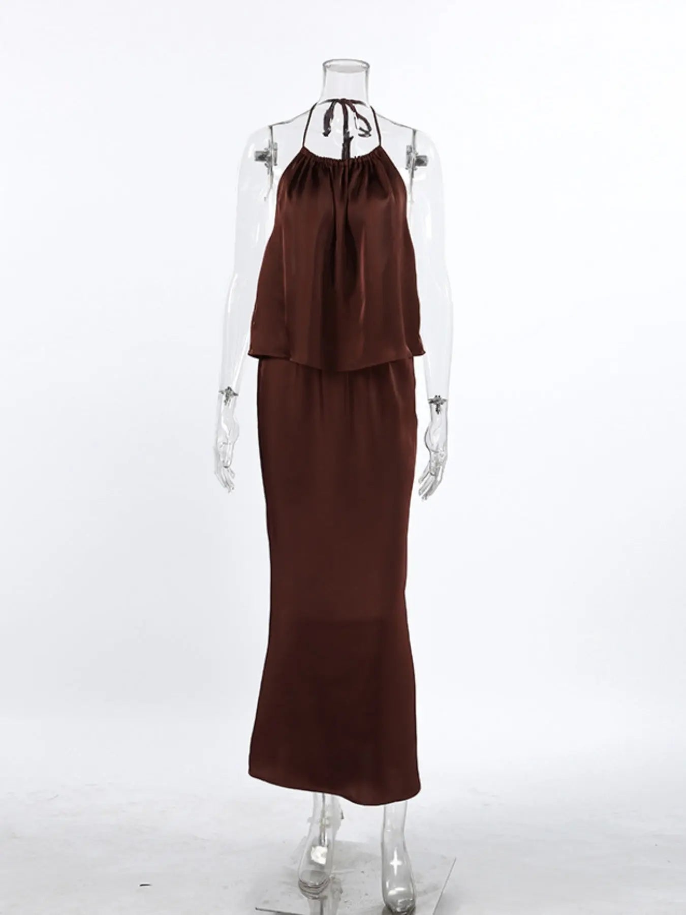 Backless Halter Neck Maxi Dress  Style Ratio