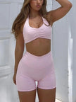 Halter Neck Cami and Shorts Active Set  Style Ratio