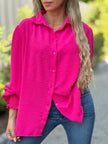 Swiss Dot Button Down Long Sleeve Shirt  Style Ratio