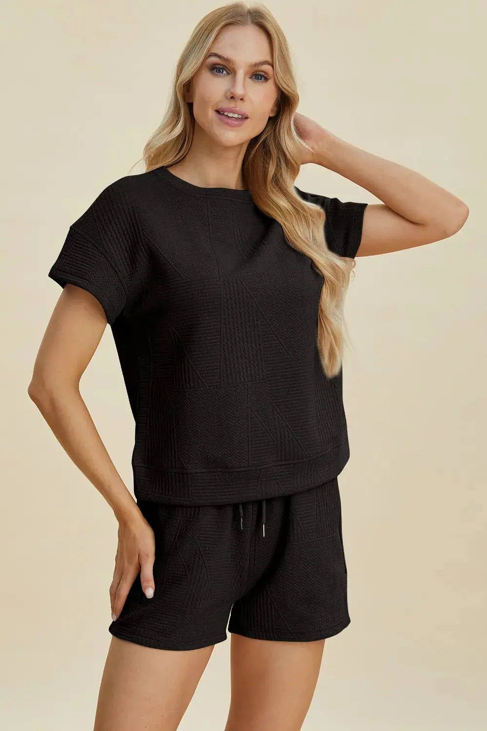 Double Take Short Sleeve Top and Shorts Set  Style Ratio