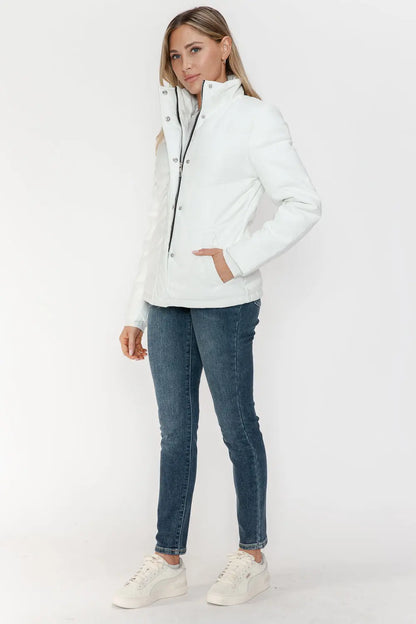 Snobbish Pocketed Zip Up Puffer Jacket Trendsi