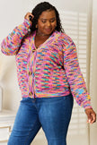 Angel Wings Woven Right V-Neck Long Sleeve Cardigan  Style Ratio