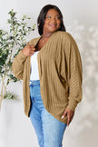 Basic Bae Full Size Ribbed Cocoon Cardigan  Style Ratio