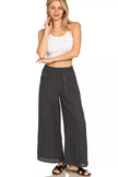 Zenana Woven Airflow Elastic Waistband Pants  Style Ratio