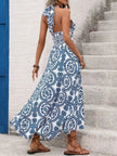Printed Halter Neck Maxi Dress  Style Ratio