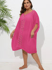 Crochet Trim V-Neck Beach Cover Up  Style Ratio