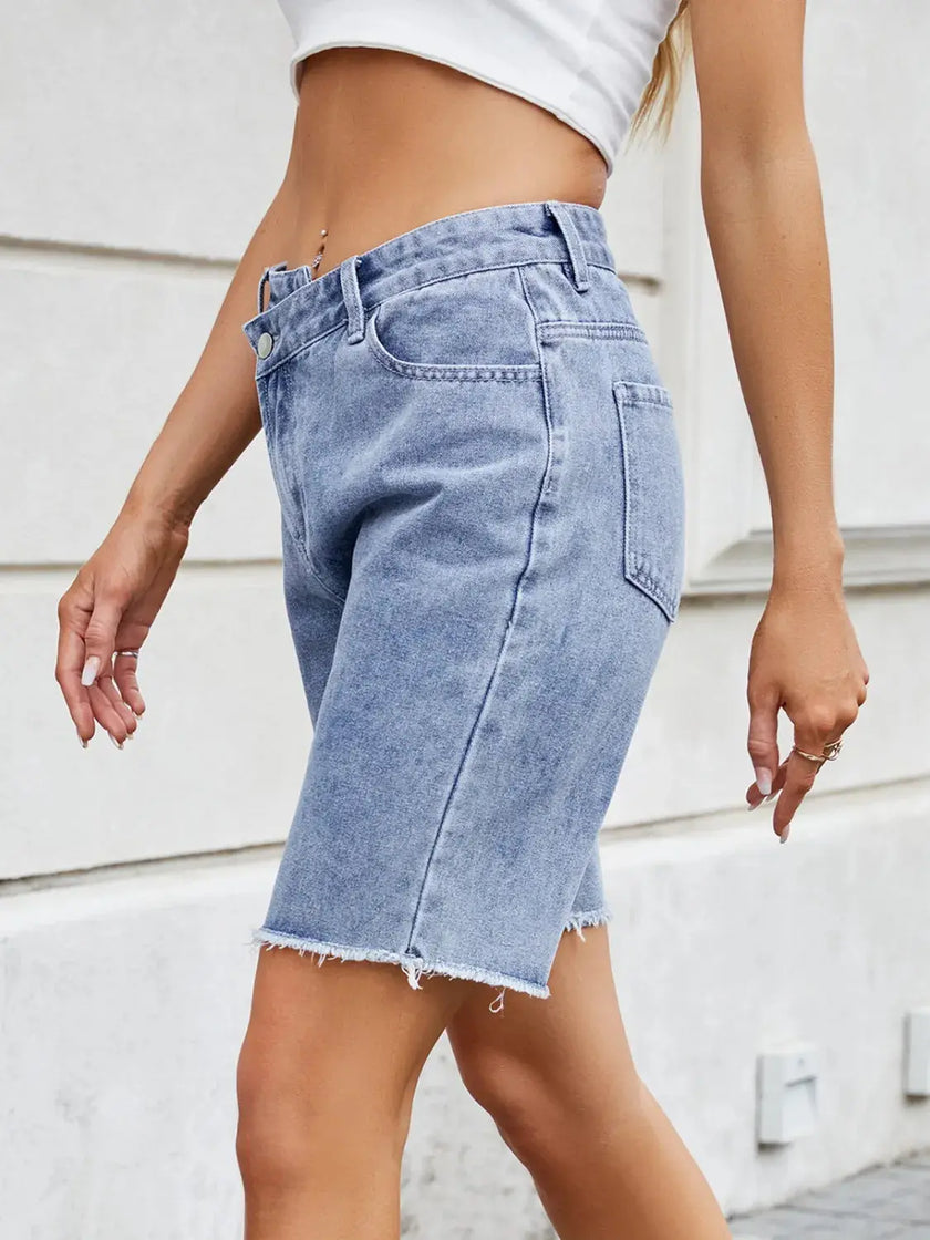 Raw Hem Denim Shorts  Style Ratio