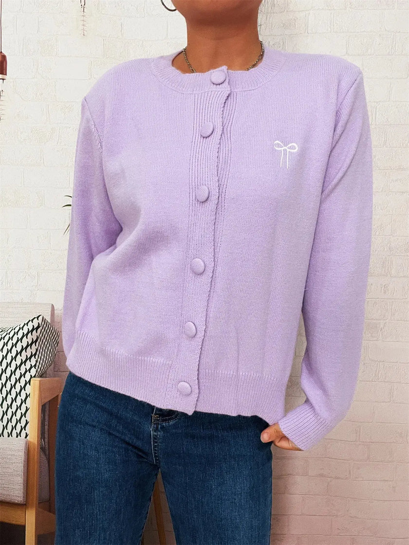Button Up Long Sleeve Cardigan  Style Ratio