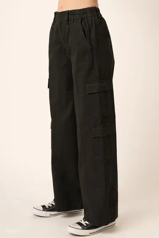 Mittoshop Low Rise Elastic Cover Waistband Cargo Pants  Style Ratio