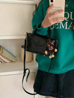 Two-Tone Flap Decor Crossbody Bag with Charm  Style Ratio