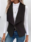 Cozy Fleece Open Front Vest  Style Ratio