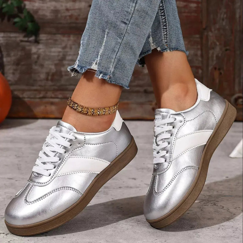 Round Toe Lace Up Sneakers  Style Ratio