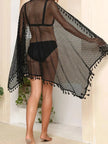 Tassel Openwork Open Front Cover-Up  Style Ratio