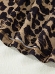 Leopard Print Square Neck Long Sleeve Top  Style Ratio