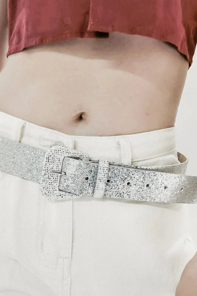 Glitter PU Leather Belt  Style Ratio