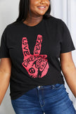 mineB Full Size Graphic Tunic Short Sleeve Shirt  Style Ratio
