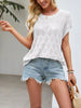 Openwork Short Sleeve Knit Top  Style Ratio
