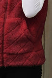 Fuzzy Plaid Texture Zip Up Vest Coat  Style Ratio