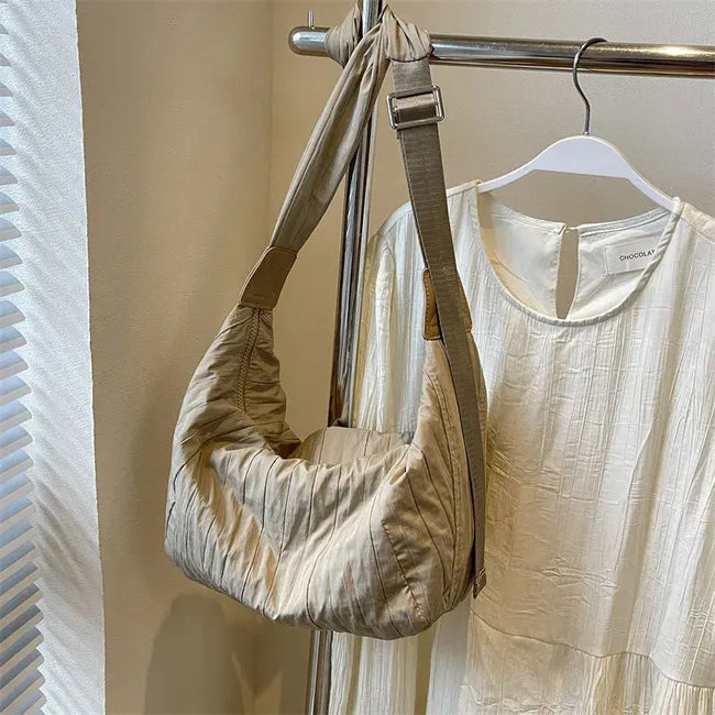 Pleated Dumpling Crossbody Bag  Style Ratio