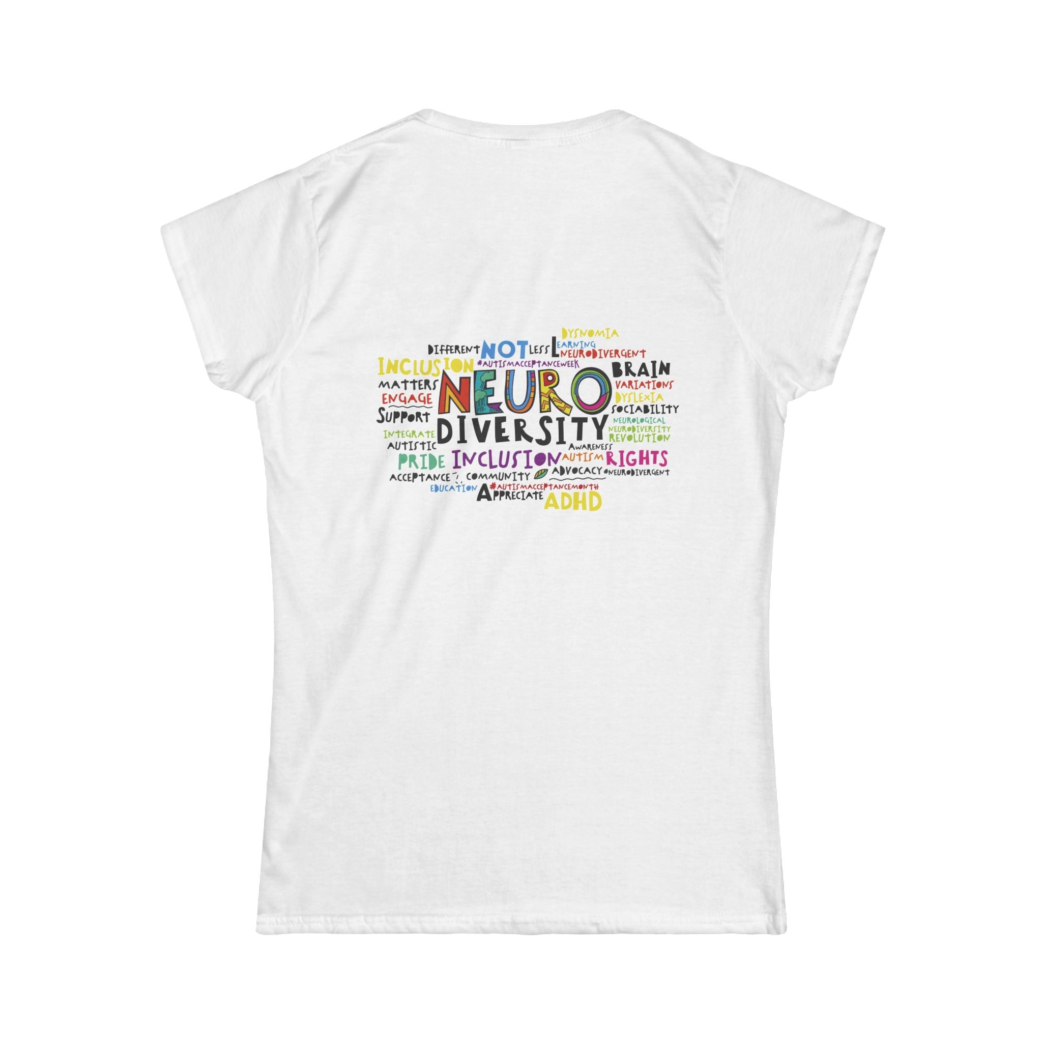 Neurodiversity Word Cloud Tee â€” Inclusivity Pride Women's T-Shirt - Style Ratio