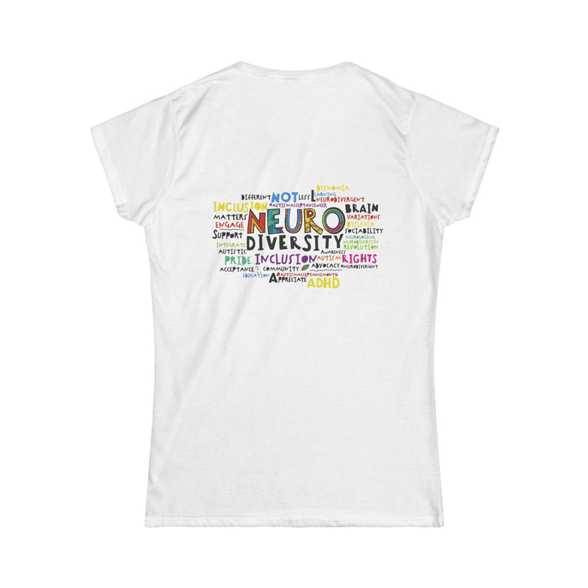 Neurodiversity Word Cloud Tee â€” Inclusivity Pride Women's T-Shirt - Style Ratio