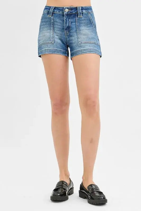 RISEN Low Rise Patched Pocket Shorts  Style Ratio