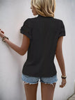 Swiss Dot Short Sleeve Blouse  Style Ratio