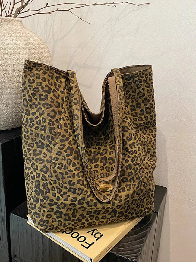 Leopard Print Casual Tote Bag  Style Ratio