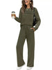 Full Size Long Sleeve Round Neck Top and Pants Set  Style Ratio