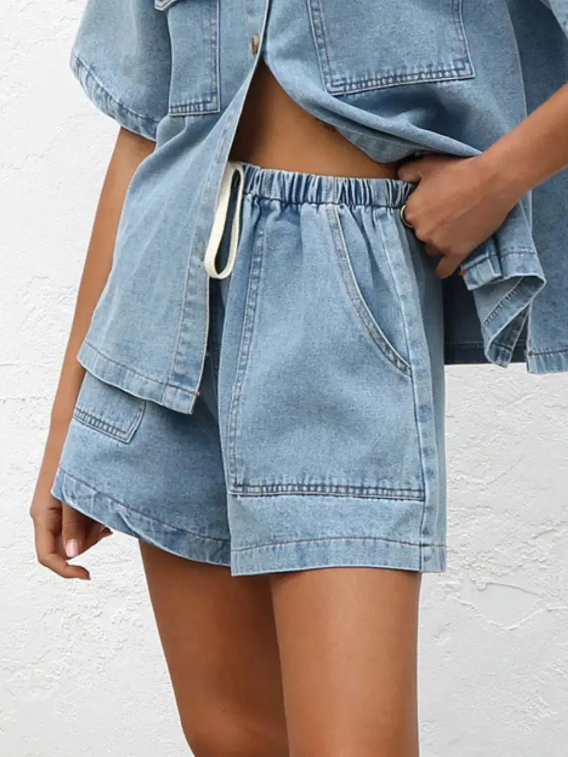Elastic Waist Denim Shorts  Style Ratio