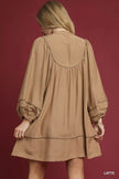Umgee Boho Peasant Mini Dress with Trim Detail  Style Ratio