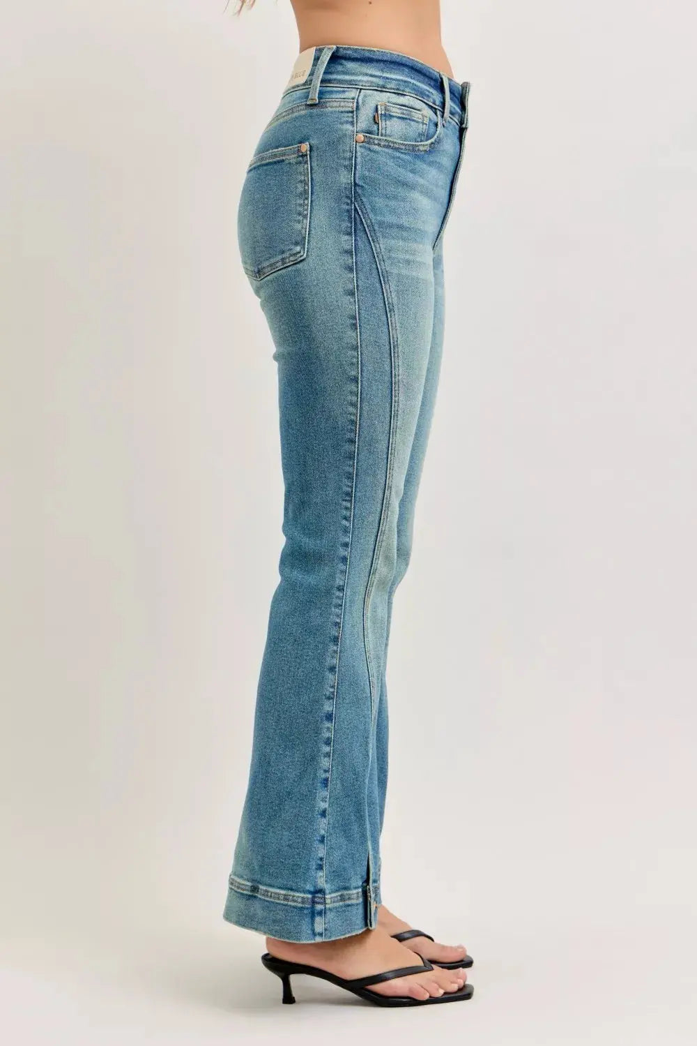 Judy Blue High Waist Vintage Wash Flare Jeans  Style Ratio