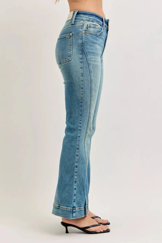 Judy Blue High Waist Vintage Wash Flare Jeans  Style Ratio