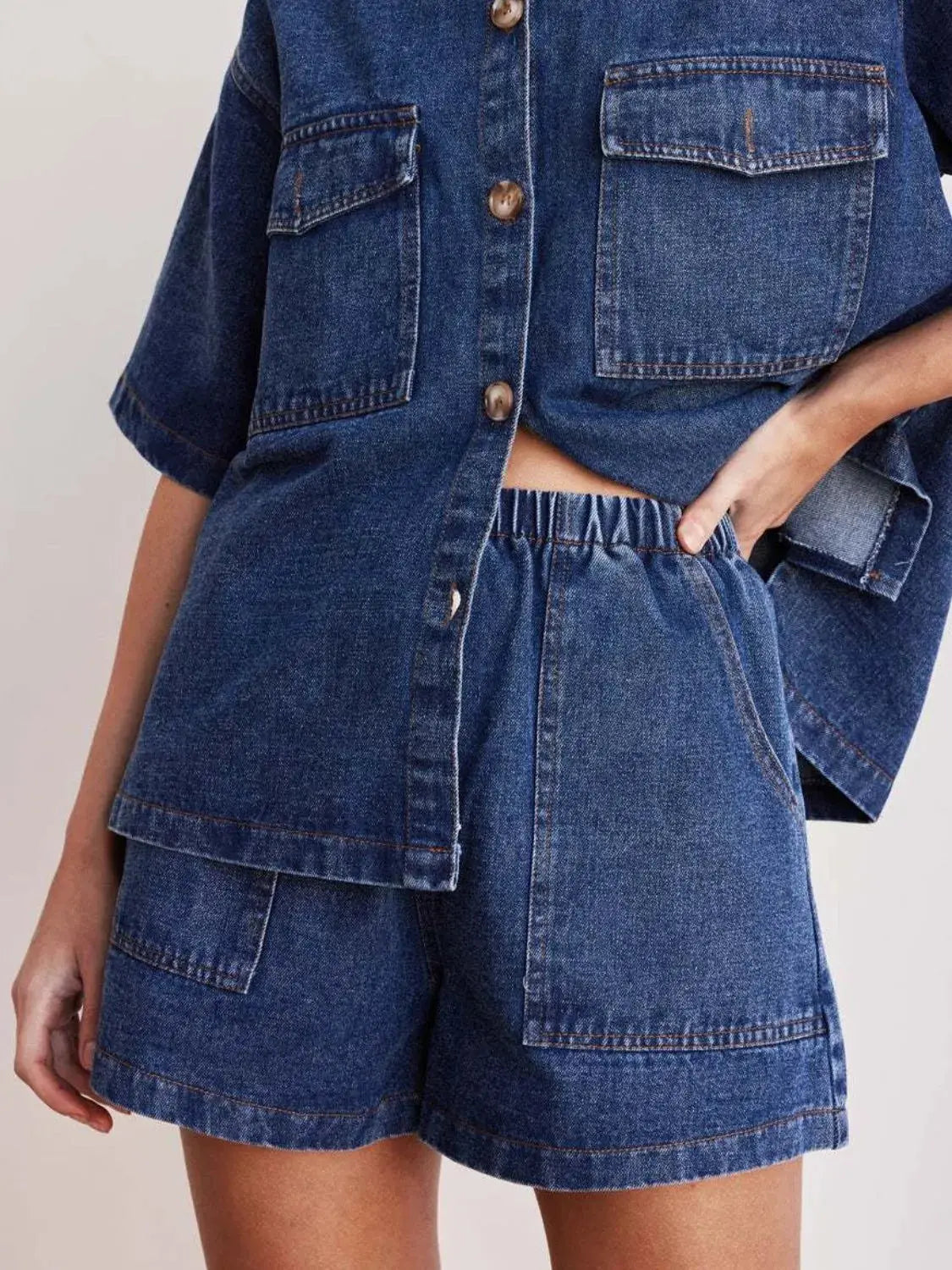 Elastic Waist Denim Shorts  Style Ratio