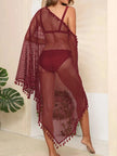 Tassel Openwork Open Front Cover-Up  Style Ratio