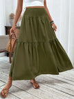 Smocked Waist Tiered Skirt  Style Ratio
