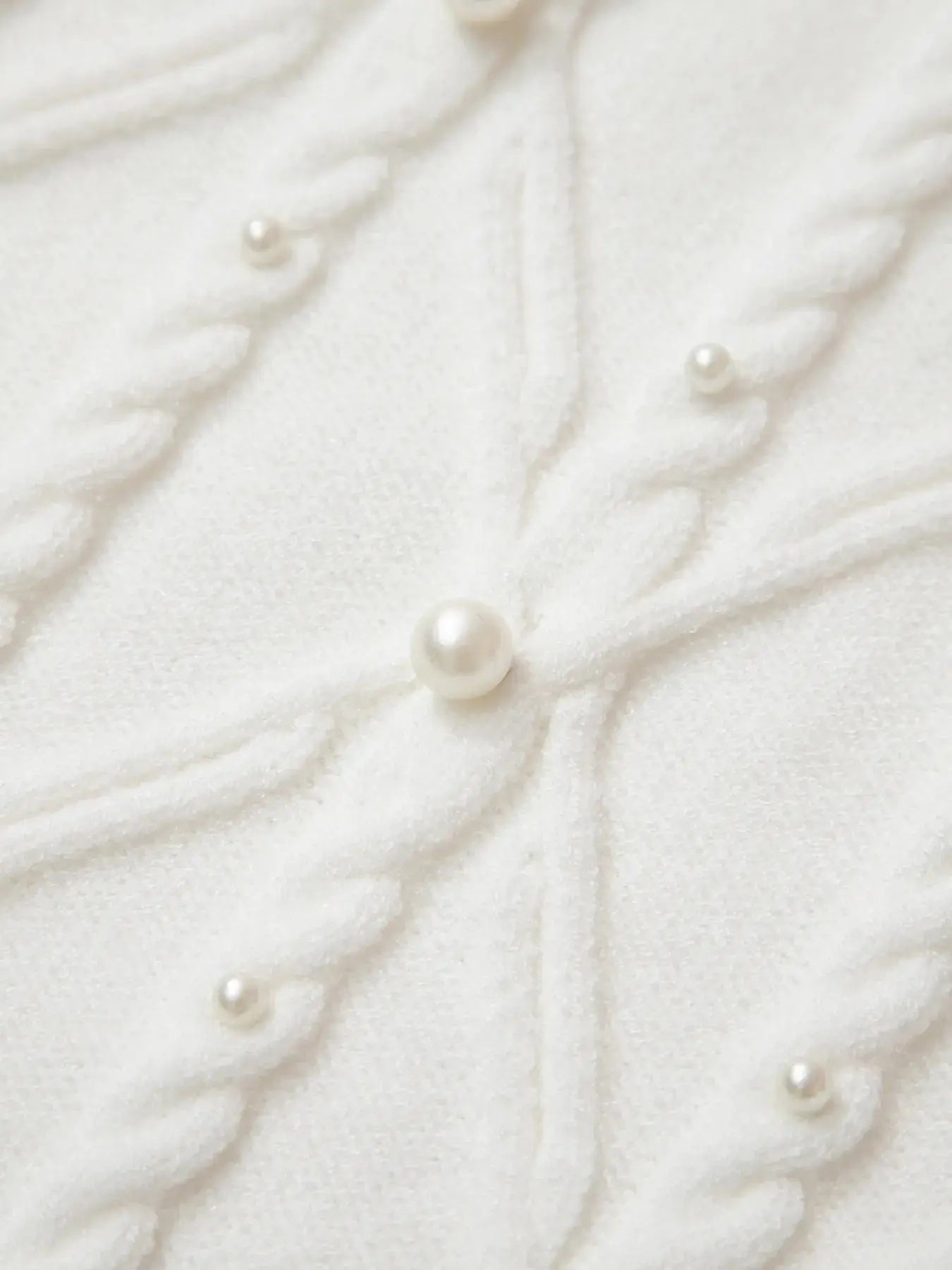 Pearled Mock Neck Textured Knit Sweater  Style Ratio