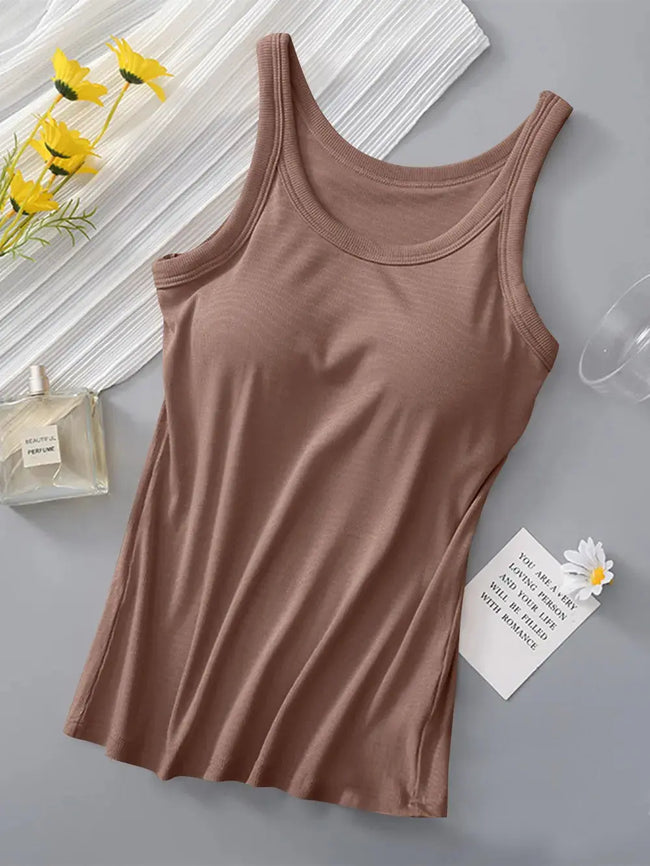 Round Neck Tank with Bra  Style Ratio