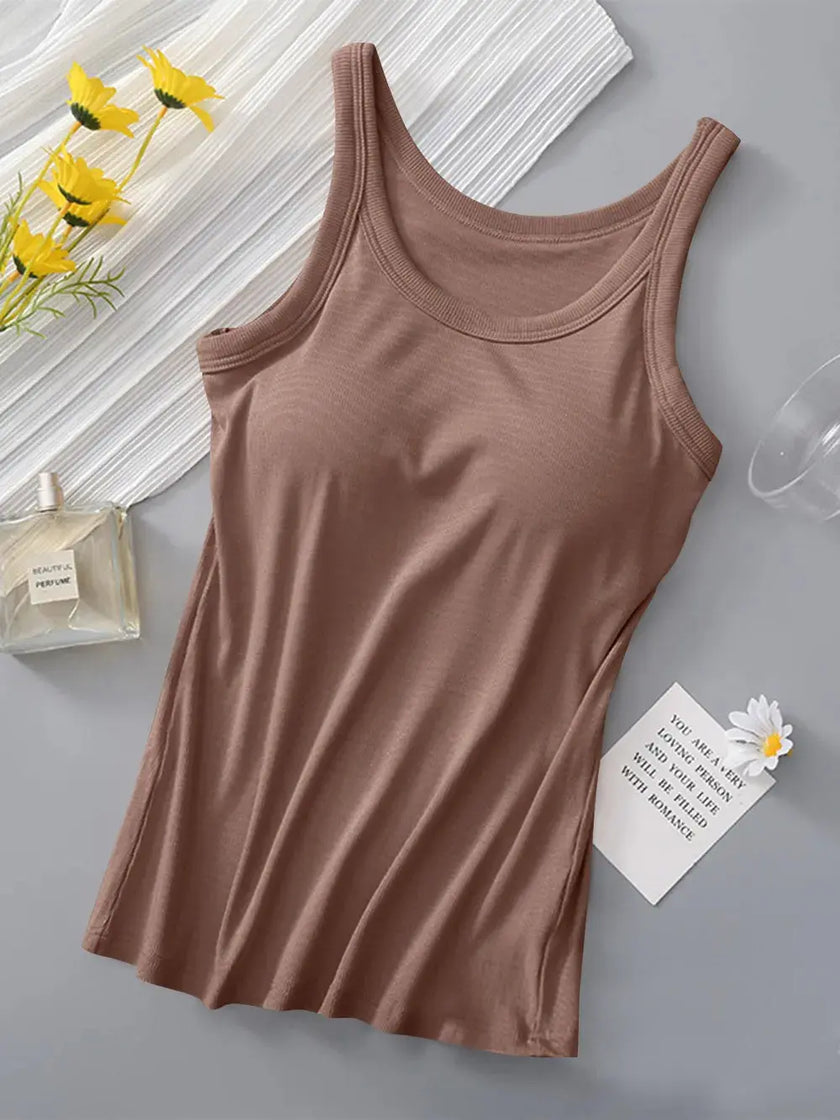 Round Neck Tank with Bra  Style Ratio