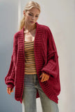 Double Take Full Size Open Front Long Sleeve Cardigan  Style Ratio