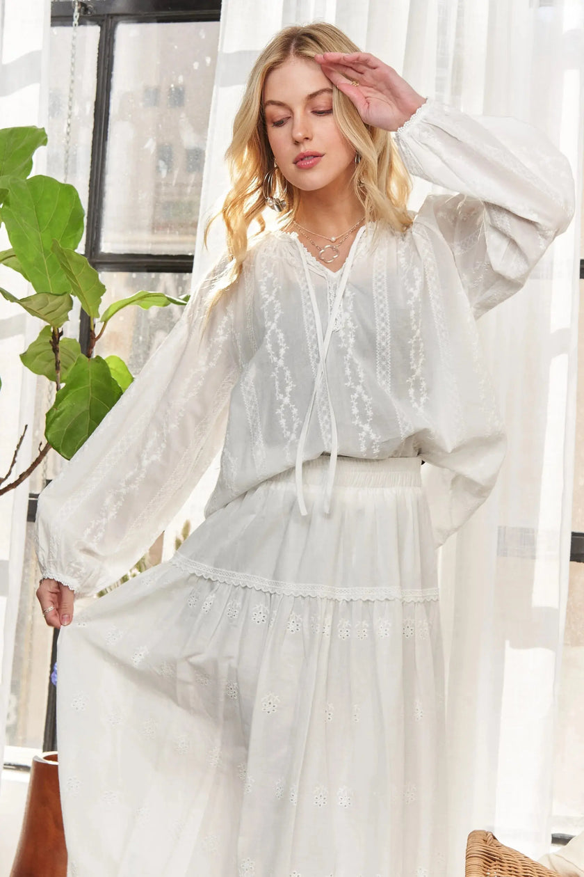 Adora Cotton Peasant Blouse  Style Ratio