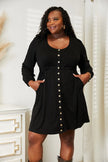 Double Take Scoop Neck Empire Waist Long Sleeve Magic Dress  Style Ratio