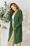 Basic Bae Full Size Hooded Sweater Cardigan  Style Ratio
