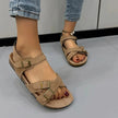 Open Toe Flat Buckle Sandals - Style Ratio